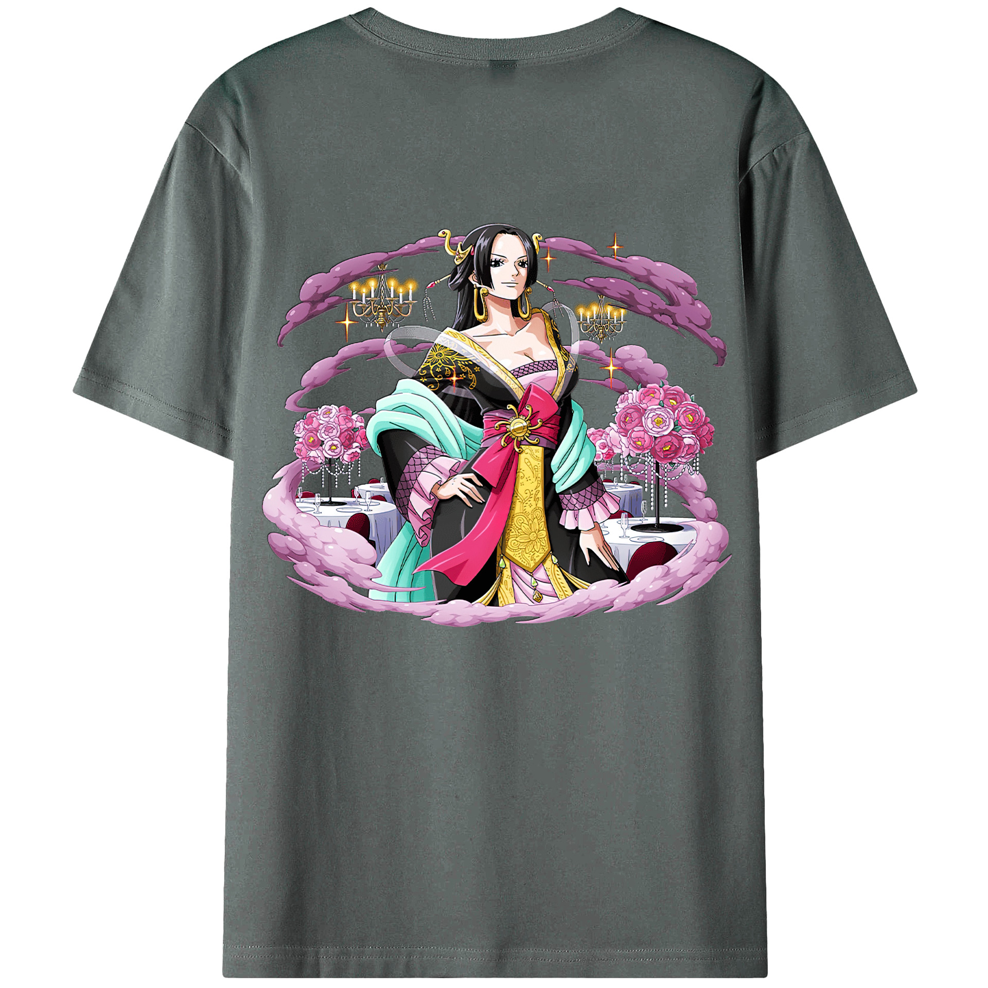 ワンピース ボア・ハンコック ONE PIECE Boa·Hancock 綿100％半袖Tシャツ（背面プリント）